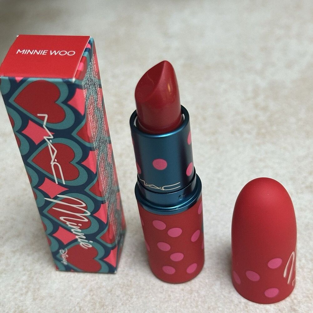 MAC M.A.C.  Disney Minnie Lustreglass  Red Minnie Woo Lipstick Limited Edition - Picture 3 of 9